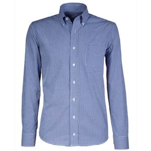 Giovanni Capraro 50-35 Heren Overhemd - Blauw Geblokt
