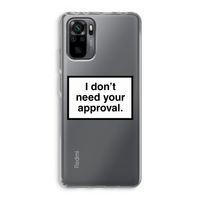 Don't need approval: Xiaomi Redmi Note 10 Pro Transparant Hoesje
