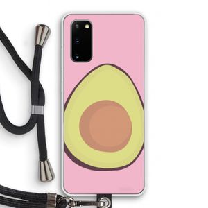 Avocado: Samsung Galaxy S20 Transparant Hoesje met koord