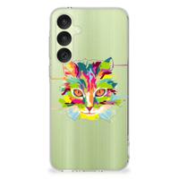 Samsung Galaxy A35 Telefoonhoesje met Naam Cat Color - thumbnail