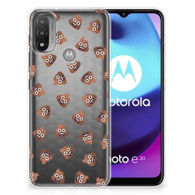 TPU bumper voor Motorola Moto E20 | E40 Poep Emojis