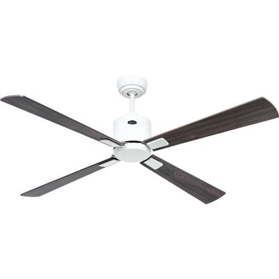 CasaFan ECO NEO III 132 WE-NB/KI WiFi Flügel Nussbaum/Kirsche Plafondventilator Wit Met afstandsbediening, Timer, Met wintermodus, Bediening via App