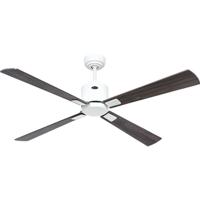 CasaFan ECO NEO III 132 WE-NB/KI WiFi Flügel Nussbaum/Kirsche Plafondventilator Wit Met afstandsbediening, Timer, Met wintermodus, Bediening via App