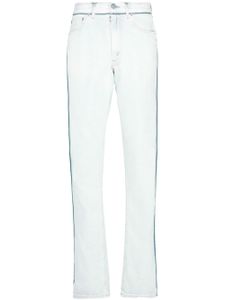 Maison Margiela jean à ceinture contrastante - Blanc