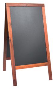 Stoepbord Securit 70x125x4cm mahonie hout