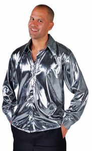 Blouse metallic zilver elite