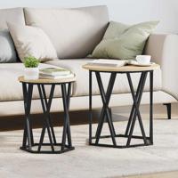 Salontafel 2 pcs Sonoma eiken 50 x 50 x 50 cm