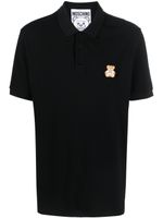 Moschino polo en piqué à motif Teddy Bear - Noir