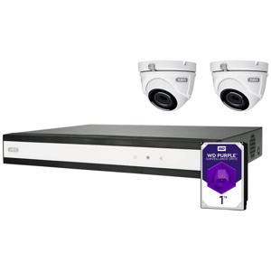 ABUS Performance Line TVVR33622D Analoog, AHD Bewakingscameraset 6-kanaals Met 2 cameras 1920 x 1080 Pixel 1 TB