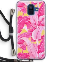 Pink Banana: Samsung Galaxy A6 (2018) Transparant Hoesje met koord