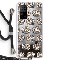 Slapende poes: Xiaomi Mi 10T 5G Transparant Hoesje met koord