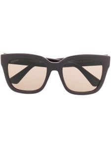 Gucci Eyewear lunettes de soleil à monture rectangulaire - Marron