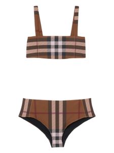 Burberry Geruite bikini - Bruin