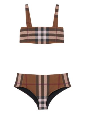 Burberry Geruite bikini - Bruin