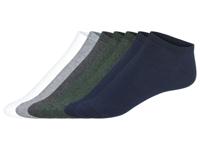 LIVERGY 7 paar sneakersokken (grijs/wit/groen/navy, 39-42)