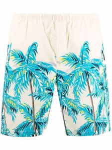 Palm Angels short de bain à imprimé palmier - Blanc