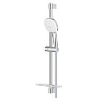 GROHE Tempesta 110 Cube Glijstangset - 60cm - 2 straalsoorten - 7.4l/min - met zeephouder - chroom 26907003 - thumbnail