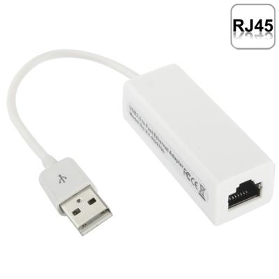 USB 2.0 Ethernet Adapter voor Tablet PC / Android TV, Kabel lengte: 20 cm wit