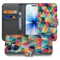 Telefoonhoesje iPhone 17 Geruit Met 3 Pasjes Houder