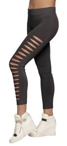 Legging Met Gaten Zwart