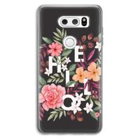 Hello in flowers: LG V30 Transparant Hoesje - thumbnail