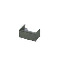 INK Wastafelonderkast - 70x45x35cm - 1 lade - greeploos - 45 graden afwerking rondom - MDF lak Mat beton groen 1240117