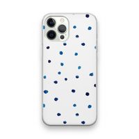 Blauwe stippen: iPhone 12 Pro Transparant Hoesje