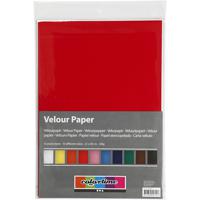 Creativ Company Velour Papier Kleur A4, 10 Vellen