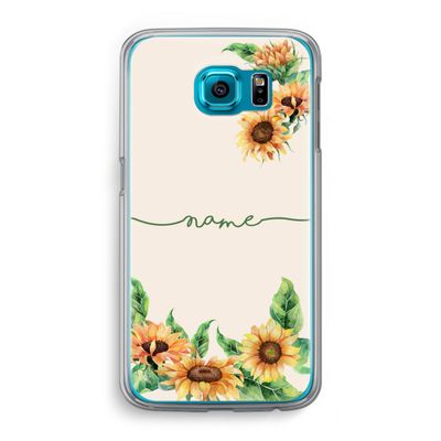 Zonnebloemen: Samsung Galaxy S6 Transparant Hoesje