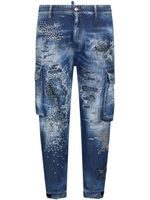 DSQUARED2 embellished cargo jeans - Bleu - thumbnail