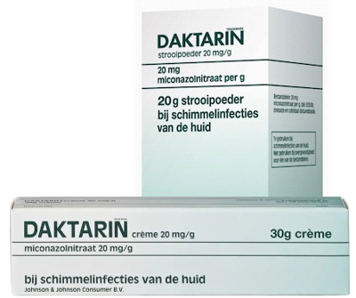 Daktarin 20mg Miconazol Crème (30GR) en Strooipoeder Daktarin 20mg Miconazol Crème (30GR) en Strooipoeder