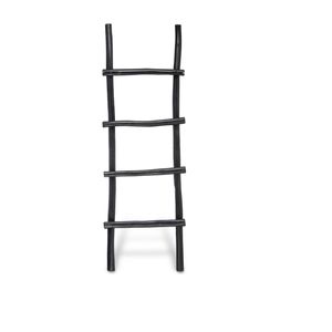 Blokker ladder Teak - zwart