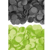 2 kilo groene en zwarte papier snippers confetti mix set feest versiering - thumbnail