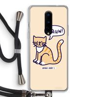 Miauw: OnePlus 8 Transparant Hoesje met koord Miauw: OnePlus 8 Transparant Hoesje met koord