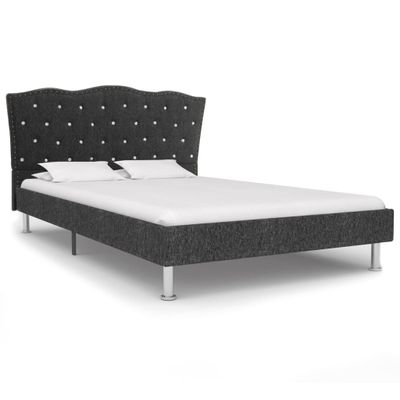 vidaXL Bedframe stof donkergrijs 120x190 cm