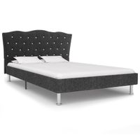 vidaXL Bedframe stof donkergrijs 120x190 cm - thumbnail
