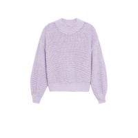 Mango grofgebreide trui lila - thumbnail