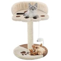 VidaXL Kattenkrabpaal met sisal krabpaal 40 cm beige en bruin