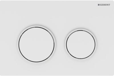 Geberit Omega 20 bedieningspaneel wit voor Geberit Omega inbouwreservoir 12cm