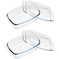 Ovenschaal - 2x - 34 x 22 x 7 cm - glas - Ovenschalen/braadslede - Ovenschotel schalen - Bakvorm