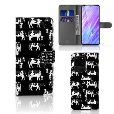 Samsung Galaxy S20 Ultra | Telefoonhoesje | Met pasjeshouder | Koetjes