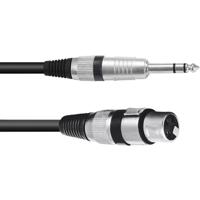 Omnitronic 30225180 XLR Adapterkabel [1x XLR-bus 3-polig - 1x Jackplug male 6,3 mm (stereo)] 0.90 m Zwart