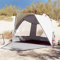 VidaXL Strandtent 2-persoons waterdicht snelontgrendeling grijs