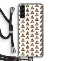 Poop emoji: Samsung Galaxy S21 Plus Transparant Hoesje met koord