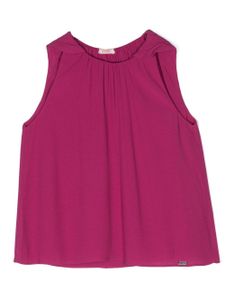 Liu Jo Kids blouse plissée à design sans manches - Rose