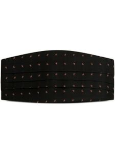 ETRO ceinture de smoking en soie à motif cachemire - Noir