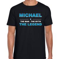 Michael Voornaam cadeau - The man, The myth the legend - zwart - voor heren - verjaardag