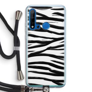 Zebra pattern: Huawei P20 Lite (2019) Transparant Hoesje met koord