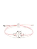 Tory Burch bracelet en cuir à breloque logo - Rose - thumbnail