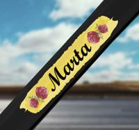 Rose bloem fiets naamsticker Rose bloem fiets naamsticker